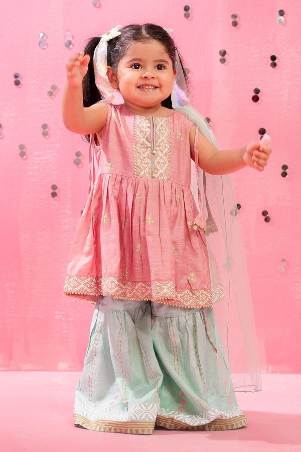Cotton Silk Printed 3 Pc Suit