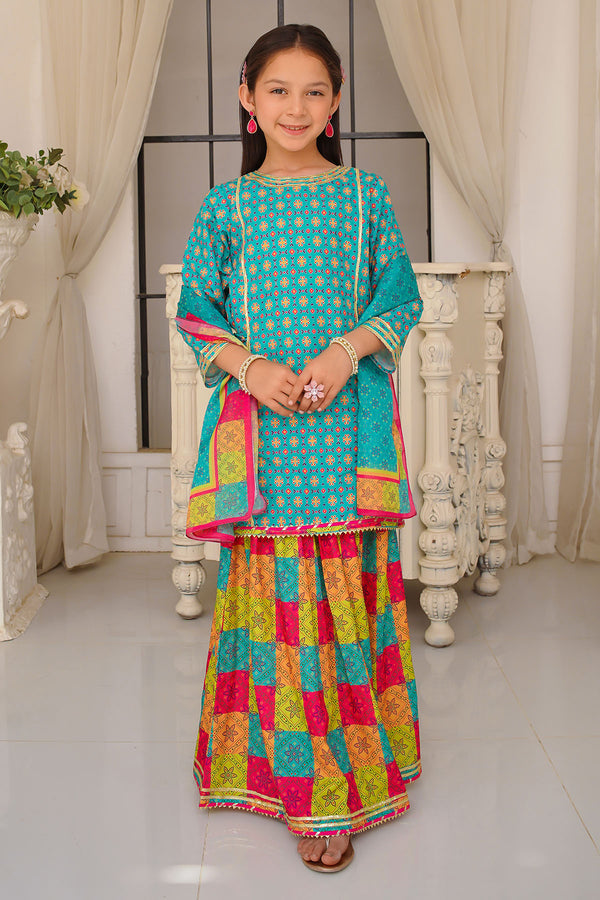 Shop the Swiss Lawn Digital Printed 3 Pc Suit for kids! This stylish Kids Printed 3 Pc Suit offers comfort.
